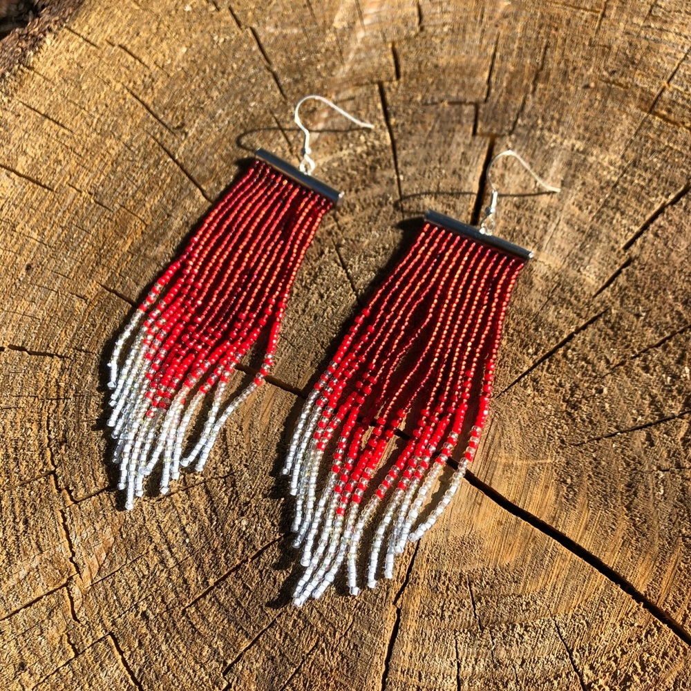 SOLD!!!!✨Beaded Fringe Earrings✨